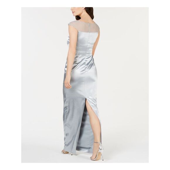 ADRIANNA PAPELL Womens Sleeveless Full-Length Formal Sheath Dress - Picture 2 of 4